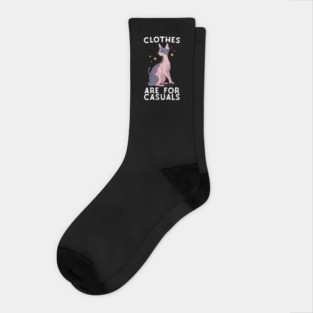 Clothes Are For Casuals Sphynx Cat Socks