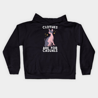 Clothes Are For Casuals Sphynx Cat Kids Hoodie
