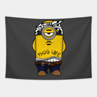 Minion Thug Life Tapestry