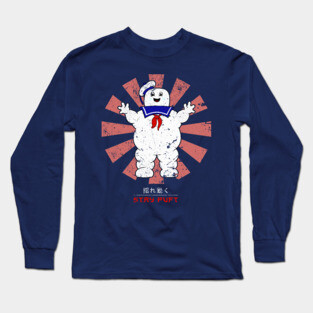 Stay Puft Retro Japanese Ghostbusters Long Sleeve T-Shirt