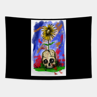 Ukrainian sunflowers seeds for grandma Tapestry