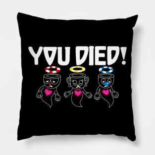 Cuphead, You died! Pillow