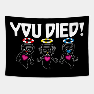 Cuphead, You died! Tapestry
