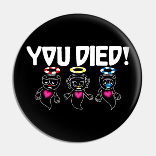 Cuphead, You died! Pin