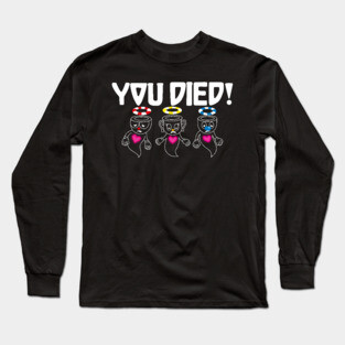 Cuphead, You died! Long Sleeve T-Shirt