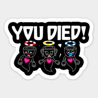 Cuphead, You died! Sticker