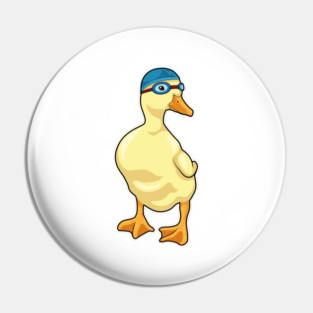 Duck Swimming Swimming goggles Pin