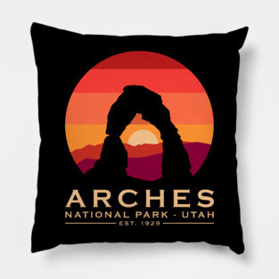 Arches National Park Utah - Est 1929 Pillow