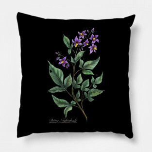 Bitter Nightshade. Witchy herb. Pillow