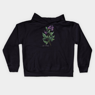 Bitter Nightshade. Witchy herb. Kids Hoodie