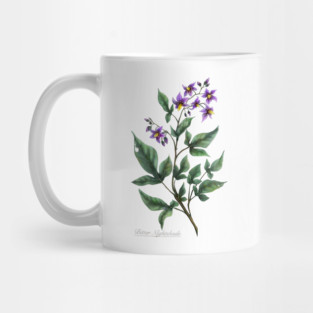 Bitter Nightshade. Witchy herb. Mug