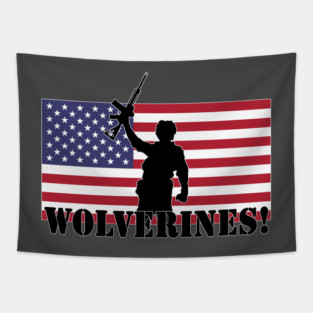 Wolverines! USA Tapestry
