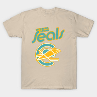 Retro Defunct California Golden Seals Ice Hockey T-Shirt