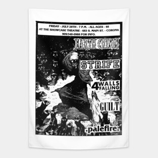 Earth Crisis / Strife / 4 Walls Falling / Guilt Hardcore Flyer Tapestry