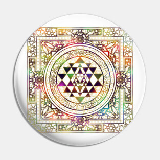 Colorful Sri Yantra  / Sri Chakra Pin