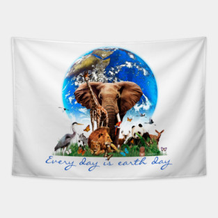 Every Day is Earth day Tapestry