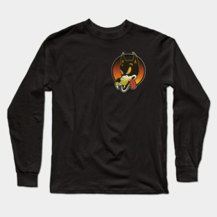 Jerry Garcia Wolf Guitar Tee - Grateful Dead SMALL LOGO Long Sleeve T-Shirt