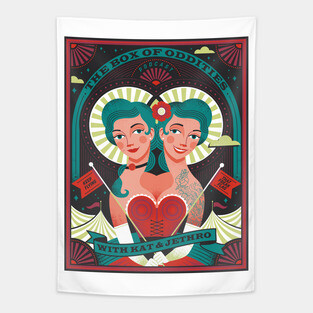 Box Of Oddities Twins by Lucie Rice Tapestry