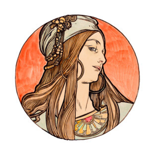 Alphonse Mucha - Stained Glass T-Shirt