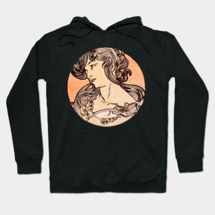 Alphonse Mucha - Stained Glass Hoodie