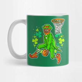 African American Black Leprechaun Basketball St Patrick's Day Mug