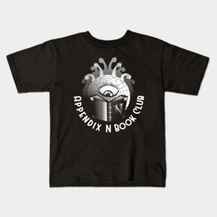 Appendix N Book Club B&W Kids T-Shirt