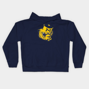 Old And Classic Wolf From Michigan Kids Hoodie