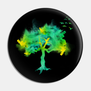 Smoking tree Pin