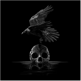 Raven and Skull Posters and Art