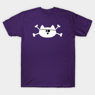 Pirate Cat skull & bones T-Shirt