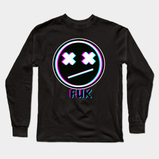 Glitch Face Long Sleeve T-Shirt