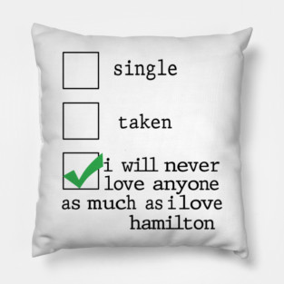 Love Hamilton Musical Pillow