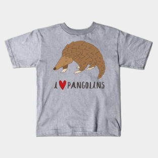 I Love Pangolins Kids T-Shirt