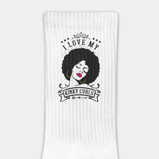 I love my kinky curls, Natural hair, Black girl, Black woman by UrbanLifeApparel