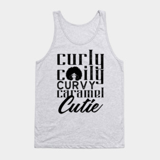 Curly Coily curvy Caramel Cutie Tank Top