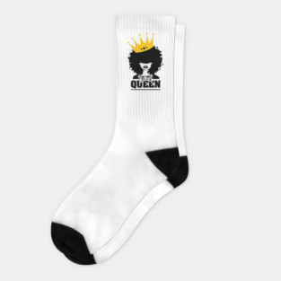 Black Queen, Black Woman, Black Girl Magic Socks