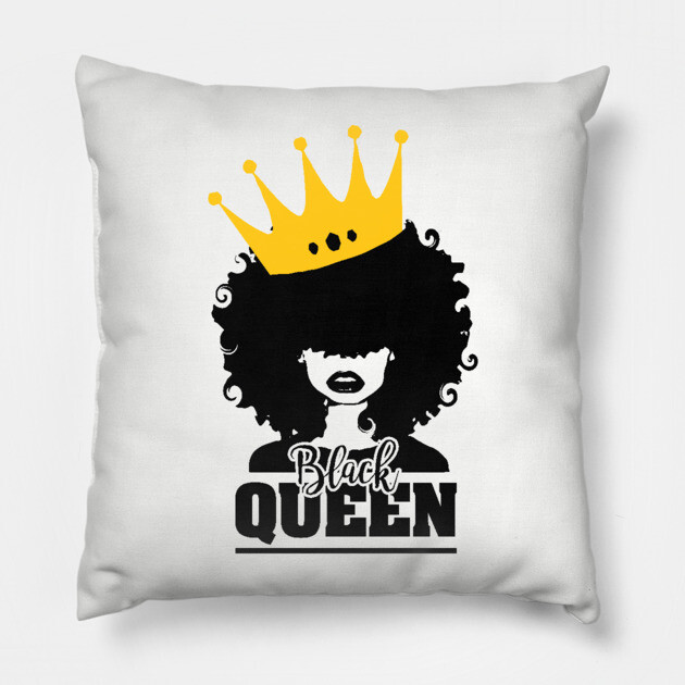 Black Queen, Black Woman, Black Girl Magic Pillow by UrbanLifeApparel
