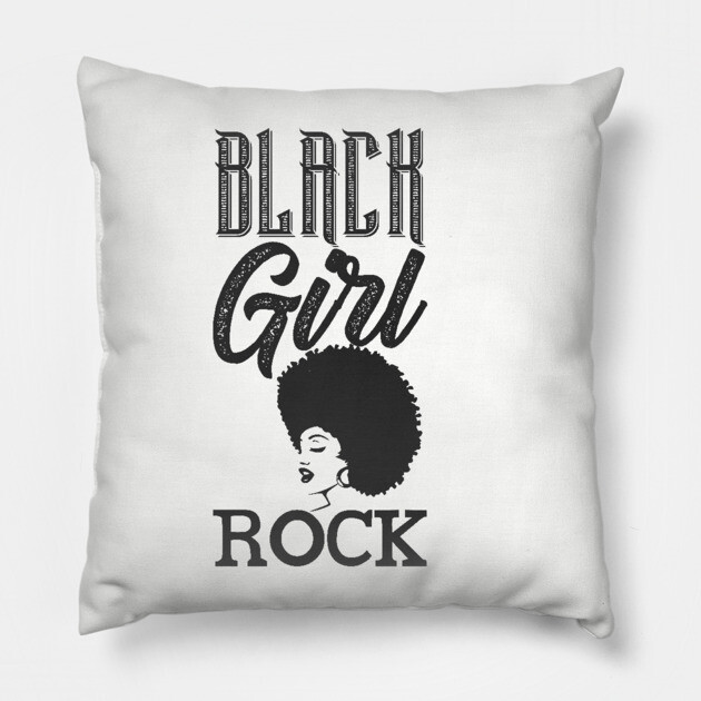 Black Girl Rock, Black Queen, Black Woman, Black Girl Magic Pillow by UrbanLifeApparel