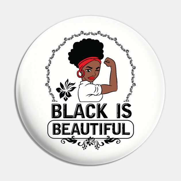 Black is Beautiful, Black Queen, Black Woman, Black Girl Magic Pin by UrbanLifeApparel