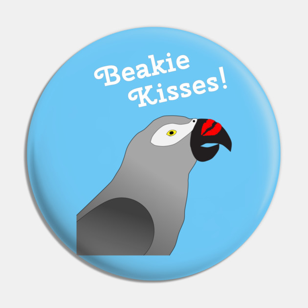 African Grey Parrot Beakie Kisses Pin by Einstein Parrot