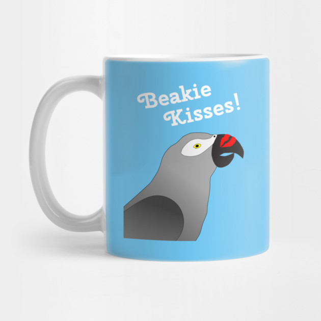 African Grey Parrot Beakie Kisses by Einstein Parrot