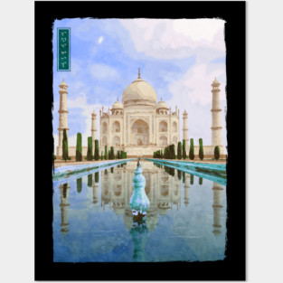 Taj Mahal - Black Posters and Art