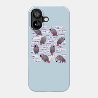 African Grey Parrot Einstein Funny Quotes Phone Case