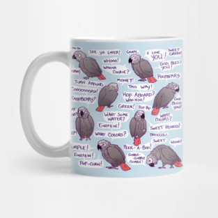 African Grey Parrot Einstein Funny Quotes Mug