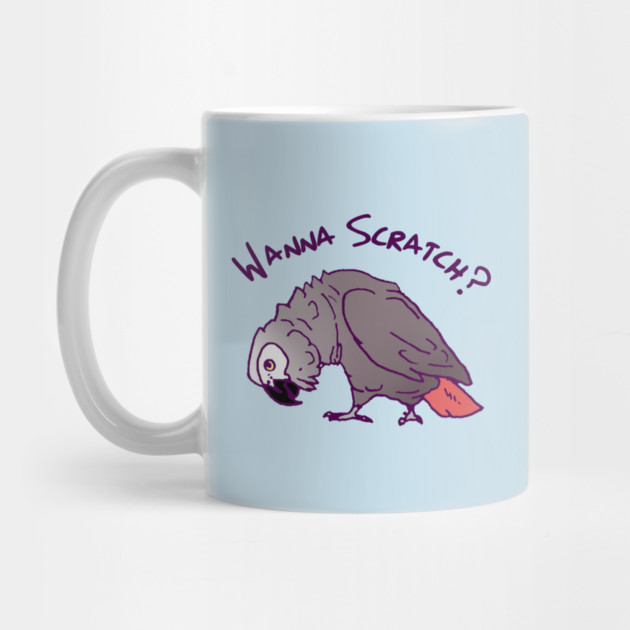 African Grey Parrot Wanna Scratch by Einstein Parrot