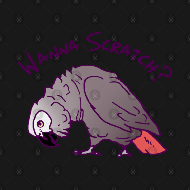African Grey Parrot Wanna Scratch by Einstein Parrot