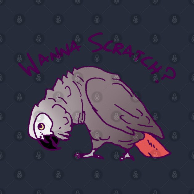 African Grey Parrot Wanna Scratch by Einstein Parrot