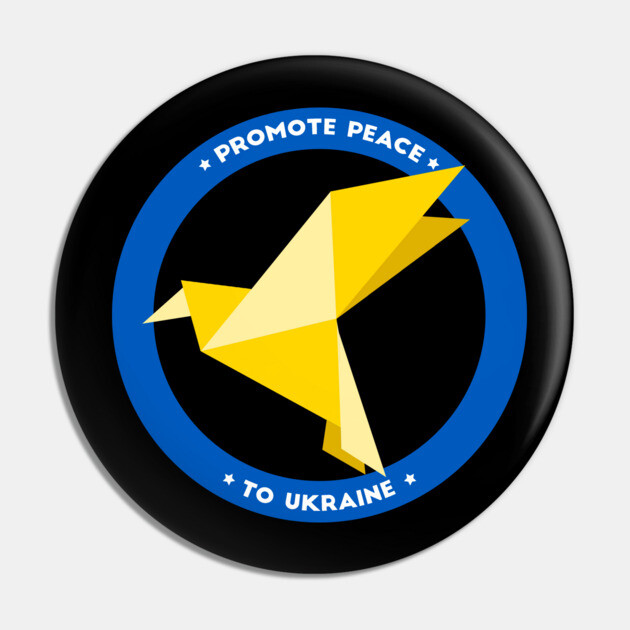 Ukraine Support No War Promote Peace bird Pin by Vity