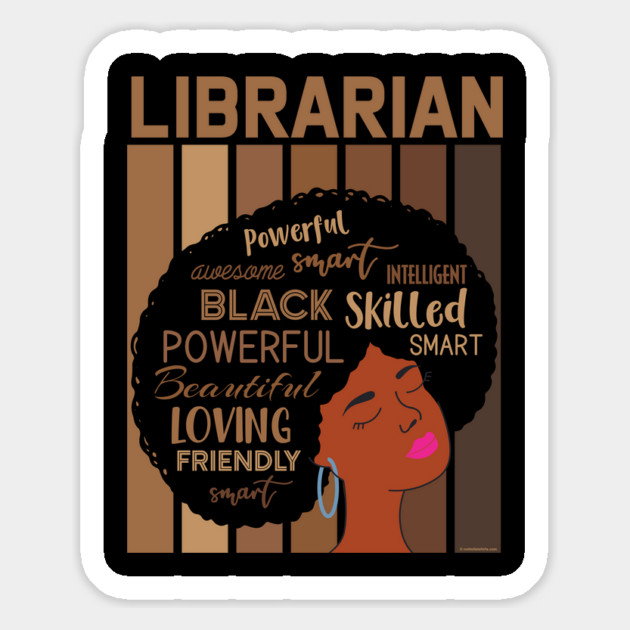 Librarian Melanin African American Woman Reading Lover Magnet by creative