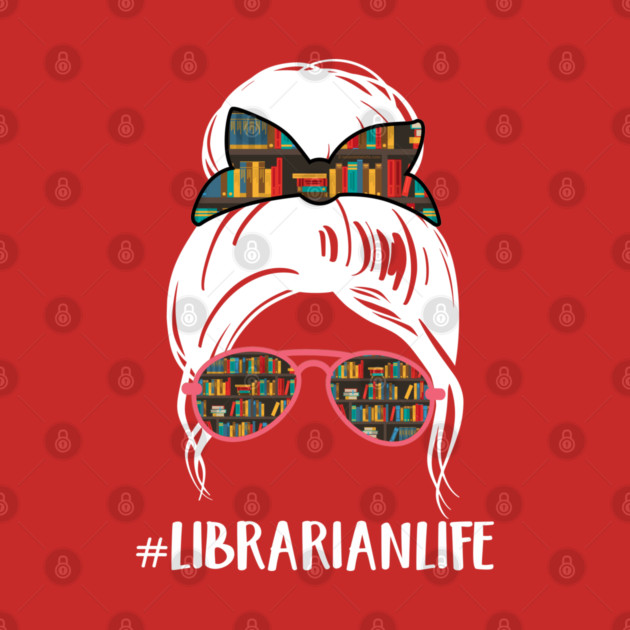Funny Librarian Life Sunglasses Bow Ribbon Books Book Lover by creative